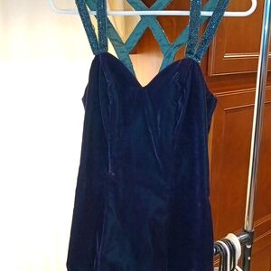 Velvet vintage 80s dress